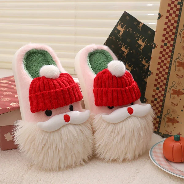 Cozy Winter Santa Slippers